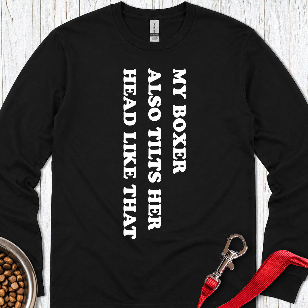 Boxer Tilt Her Head Long Sleeve Black