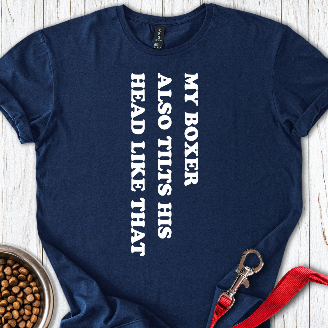 Boxer Tilt His Head — Navy