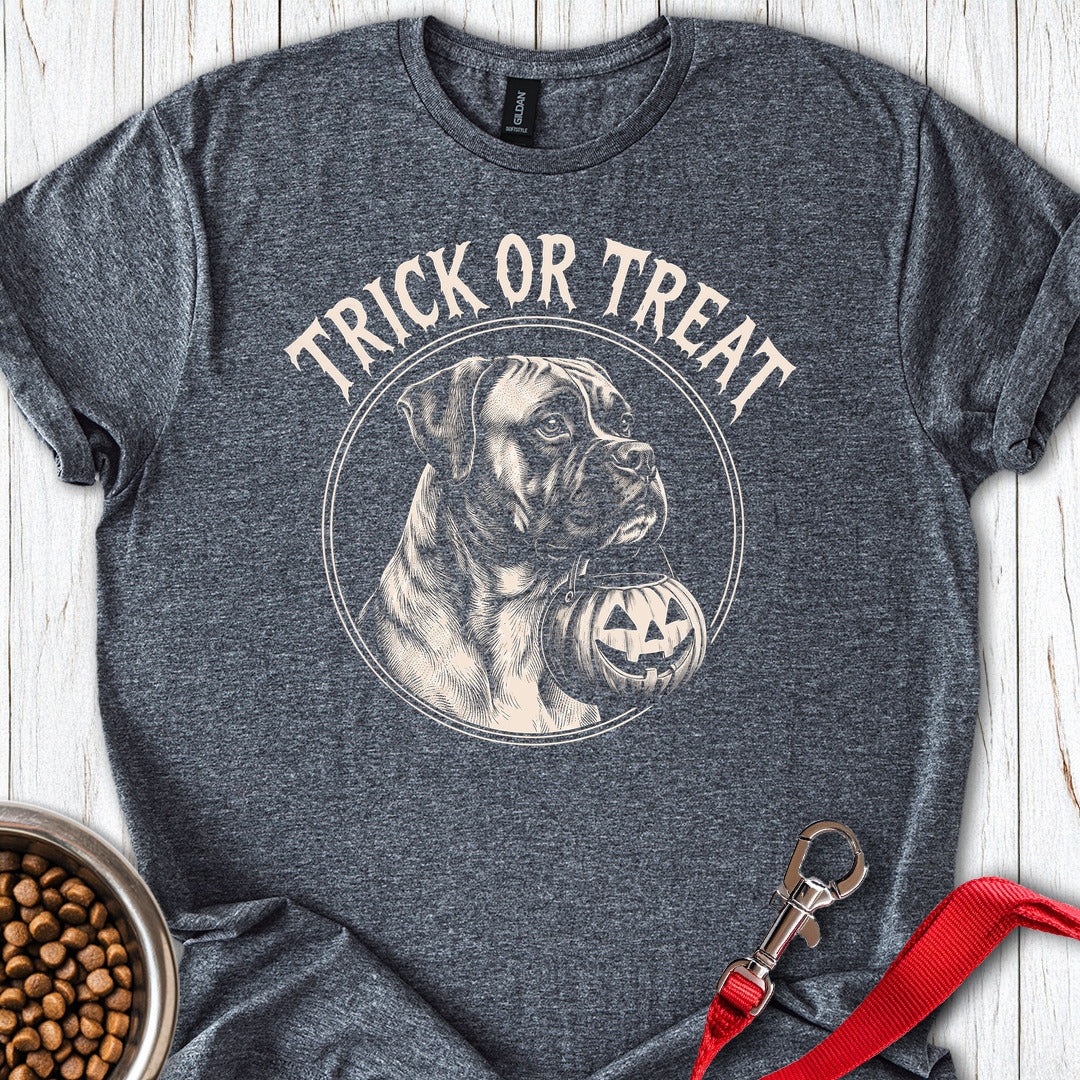 Boxer Trick or Treat Halloween — Dark Heather