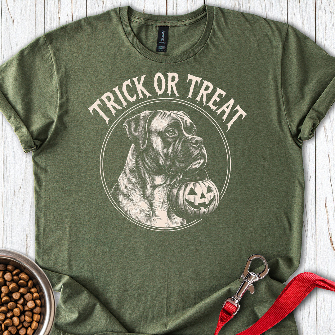Boxer Trick or Treat Halloween — Military Green