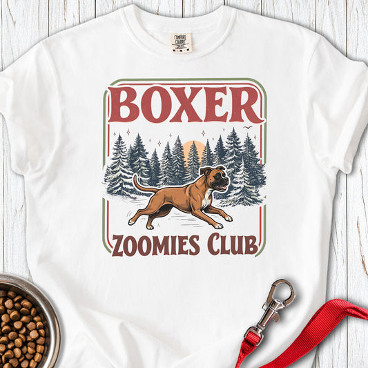 Boxer Zoomies Club Premium Tee — White