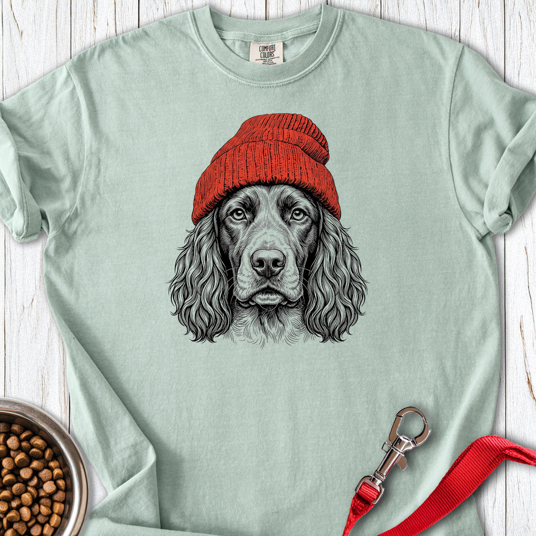 Boykin Spaniel Beanie Premium Tee — Bay