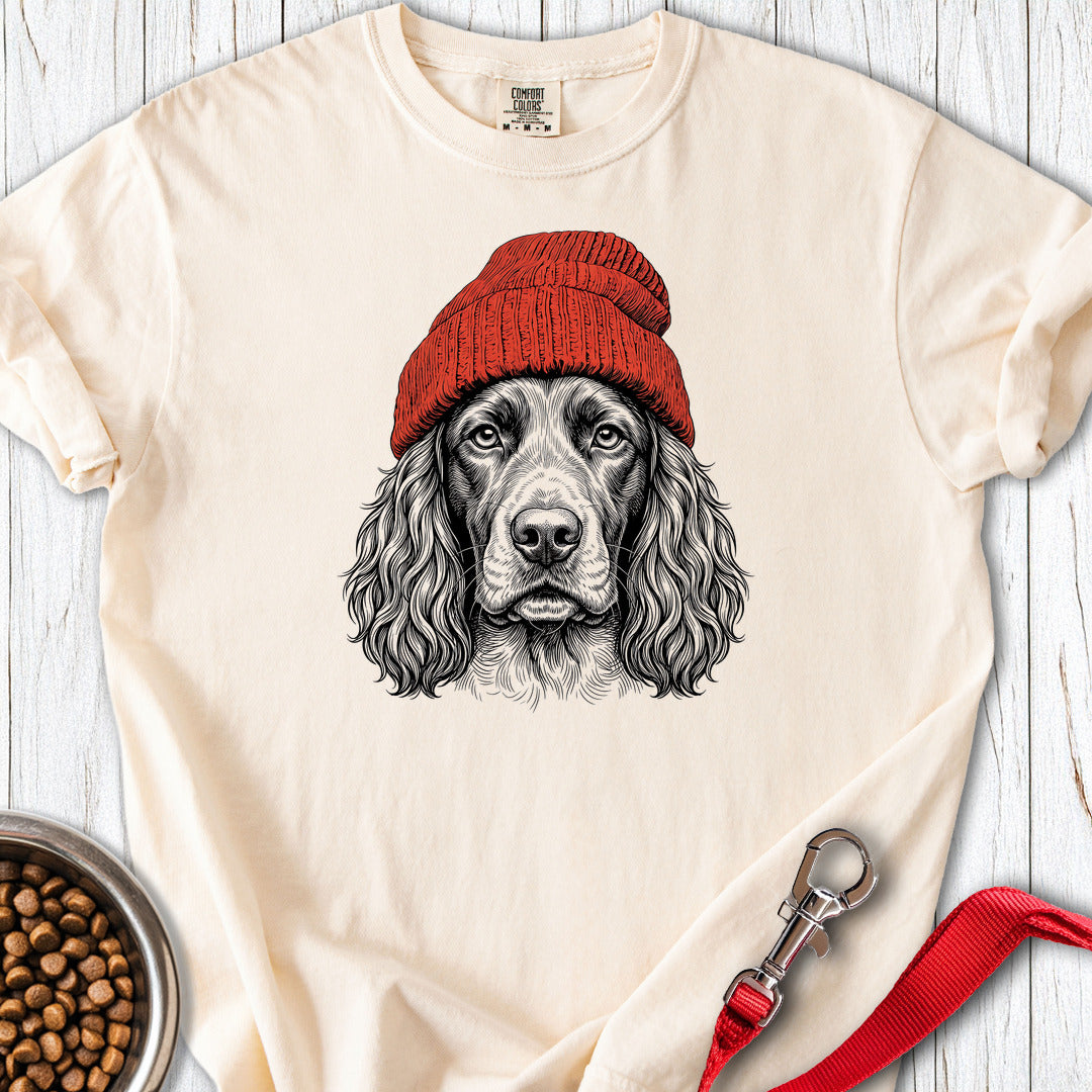 Boykin Spaniel Beanie Premium Tee — Ivory