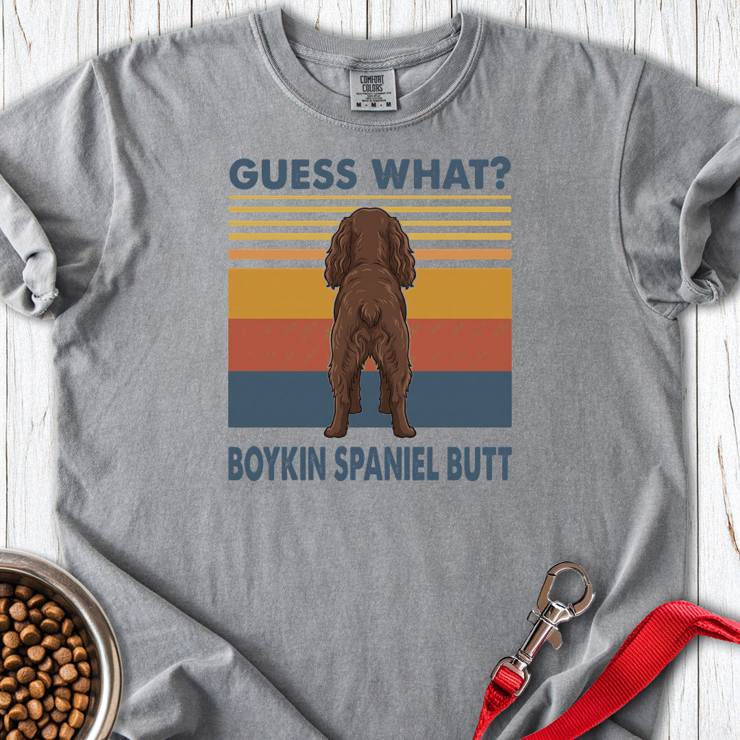 Boykin Spaniel Butt Premium Tee — Grey