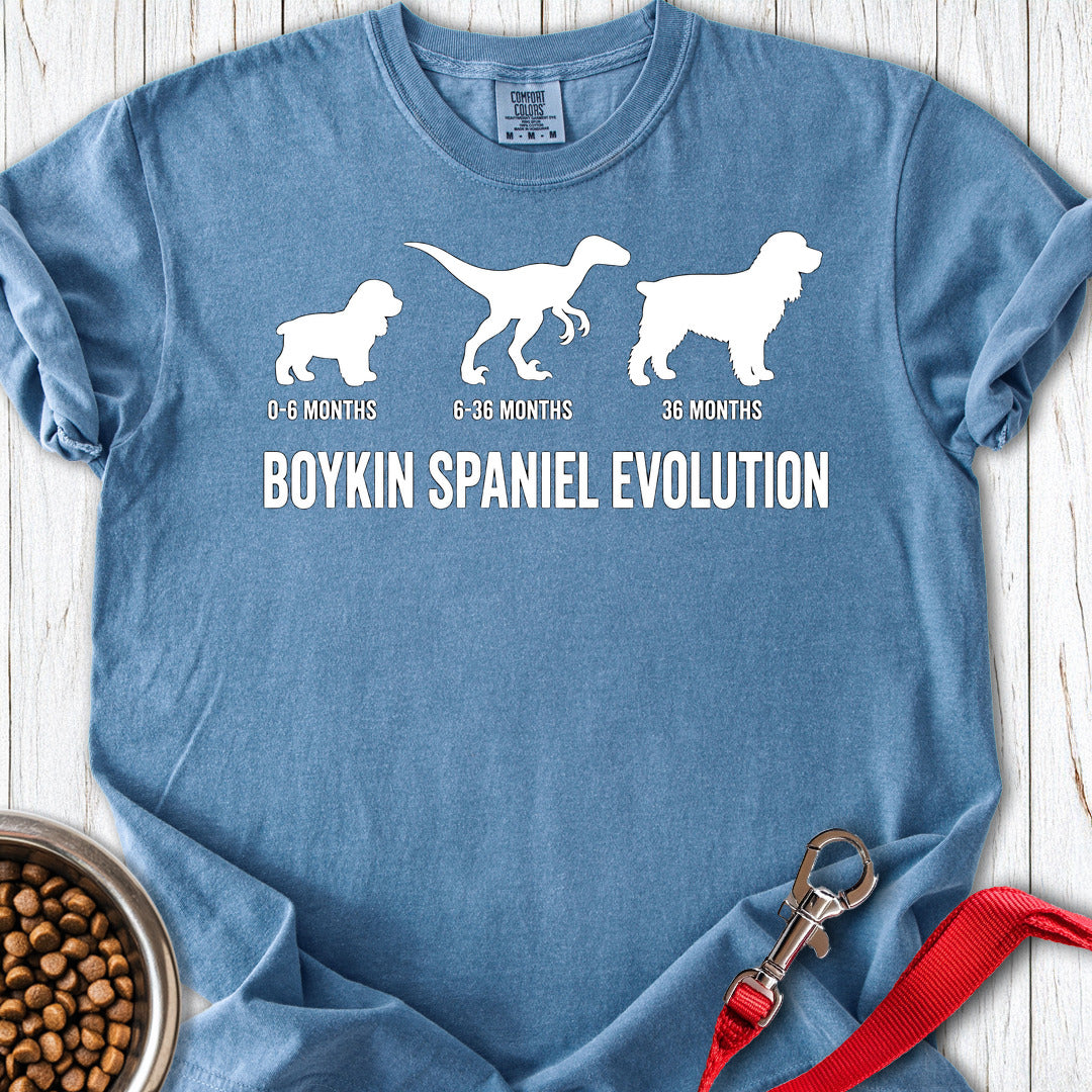 Boykin Spaniel Evolution Premium Tee — Blue Jean