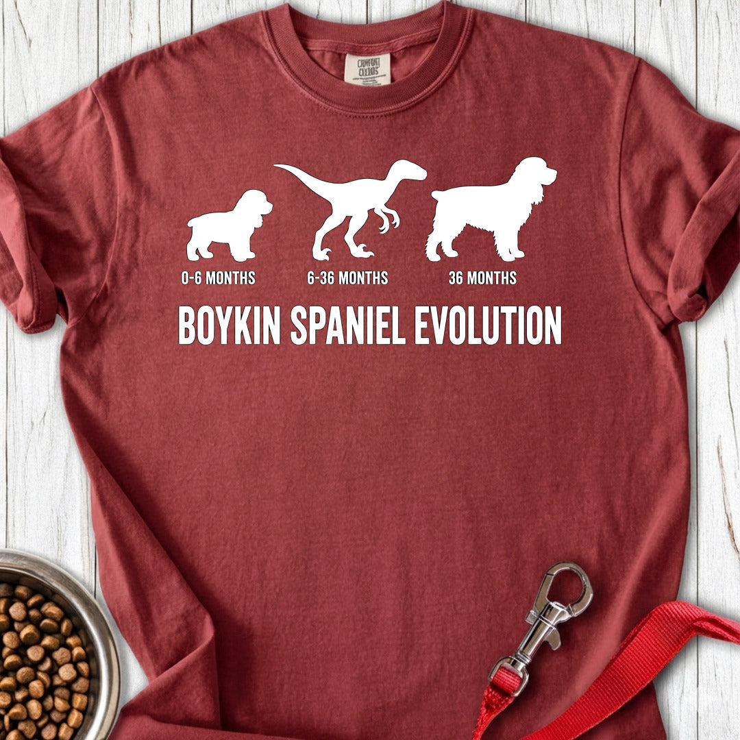 Boykin Spaniel Evolution Premium Tee — Brick