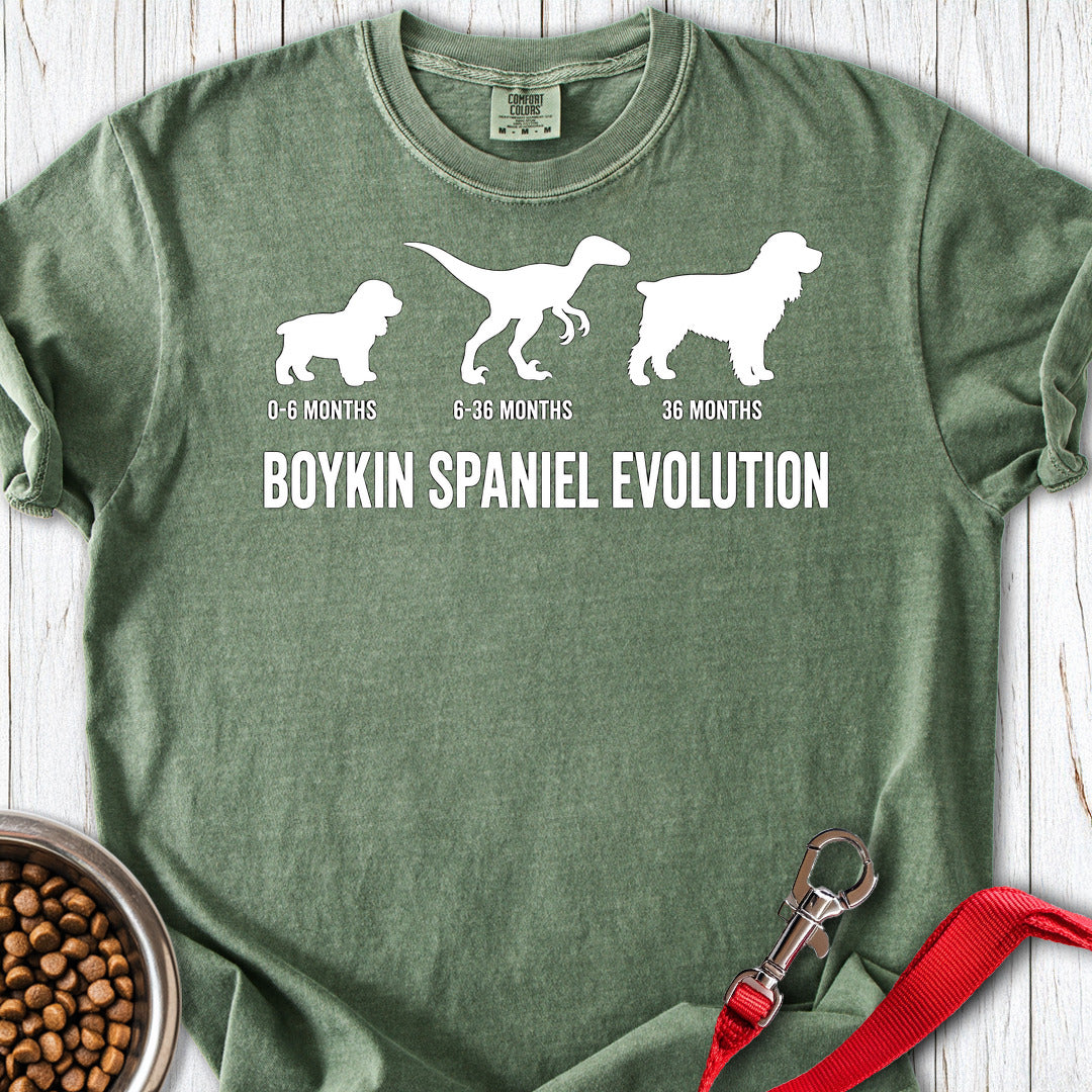 Boykin Spaniel Evolution Premium Tee — Moss