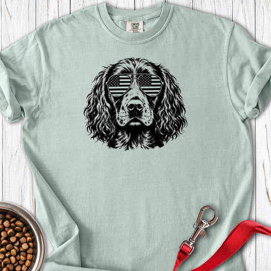 Boykin Spaniel Flag Shades Premium Tee Bay