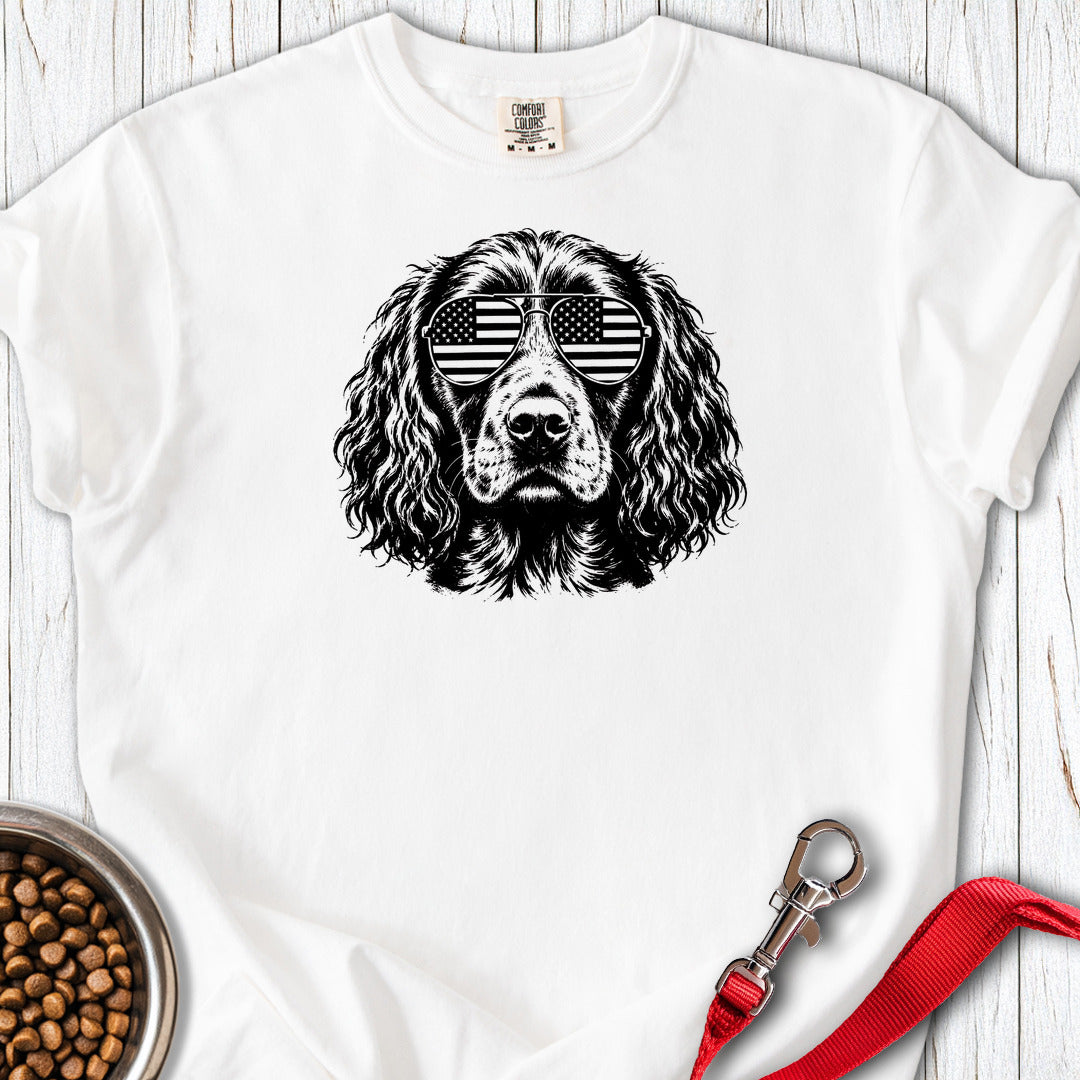 Boykin Spaniel Flag Shades Premium Tee — White