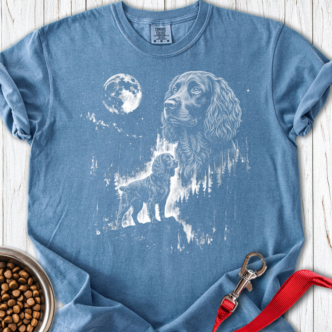 Boykin Spaniel Moonlight Premium Tee — Blue Jean