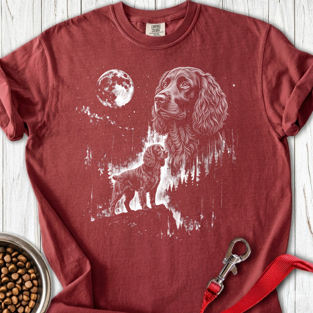 Boykin Spaniel Moonlight Premium Tee — Brick