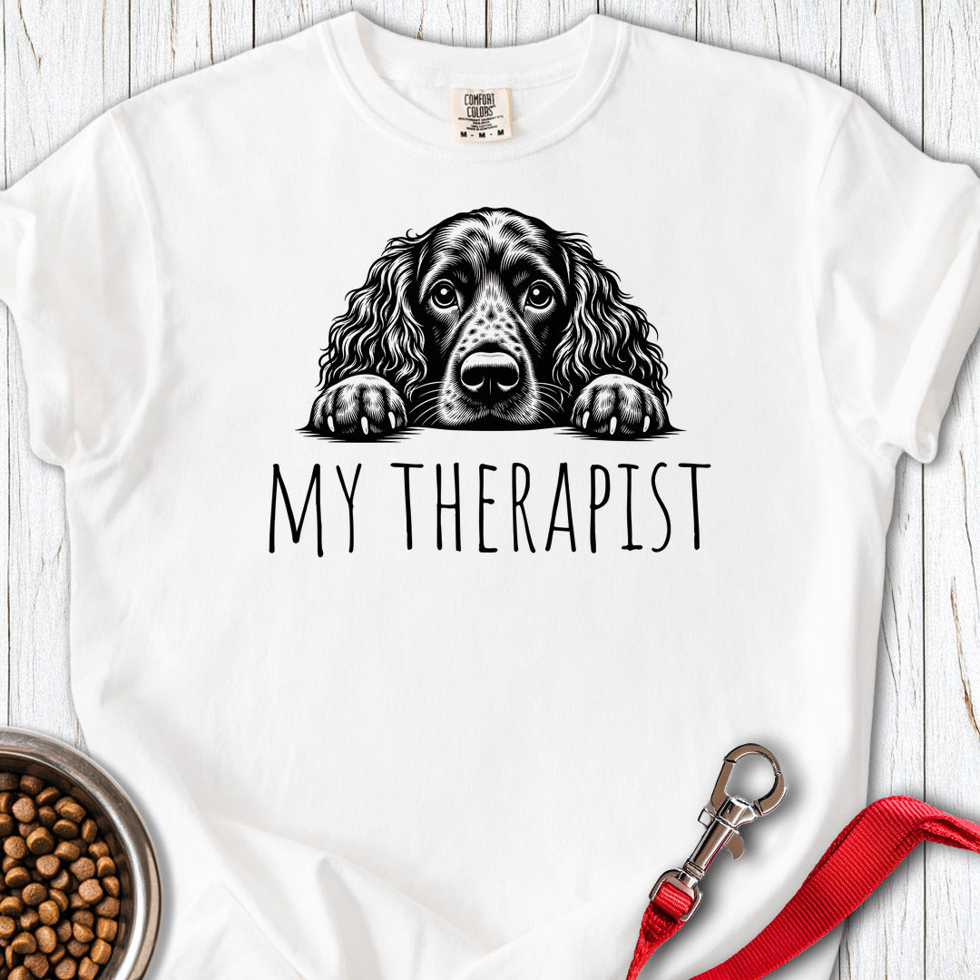 Boykin Spaniel My Therapist Premium Tee — White