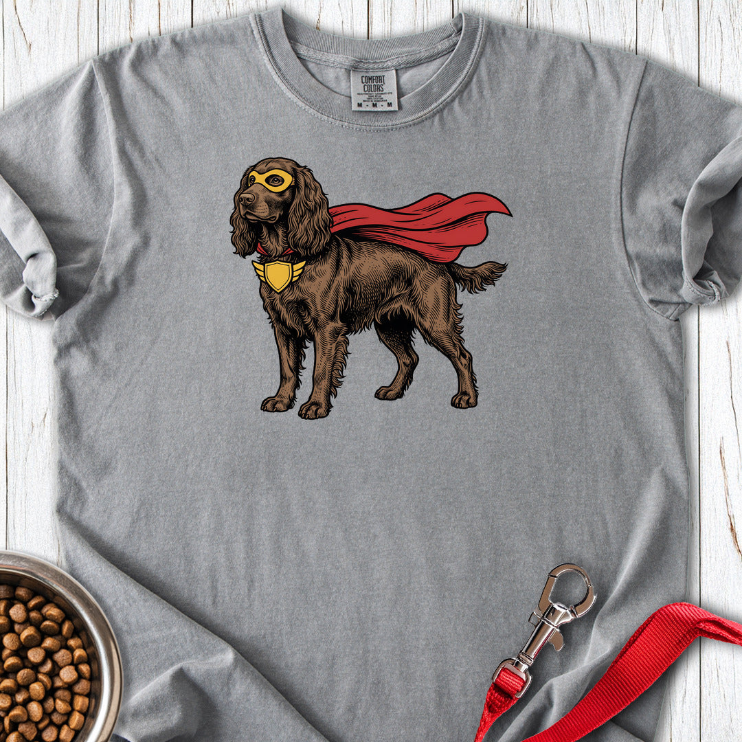 Boykin Spaniel Superhero Premium Tee — Grey