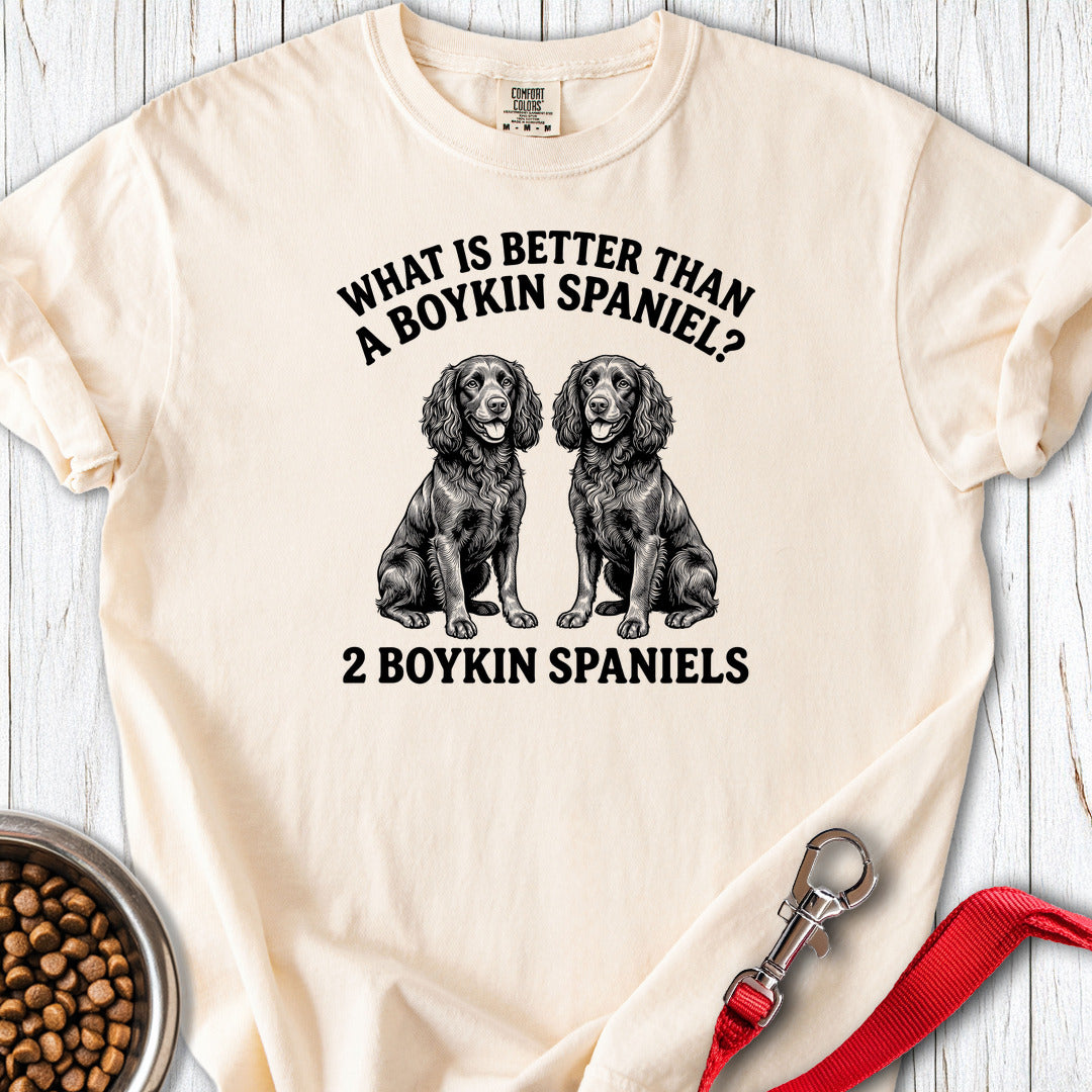 Boykin Spaniel What Is Better Than One Premium Tee — Ivory