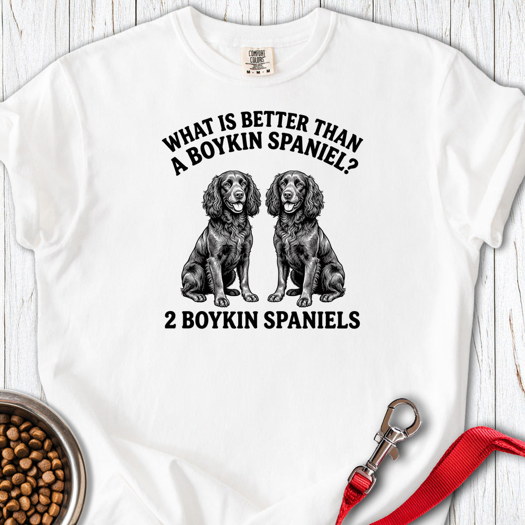 Boykin Spaniel What Is Better Than One Premium Tee — White