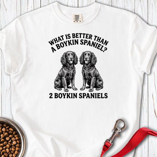 Boykin Spaniel What Is Better Than One Premium Tee White