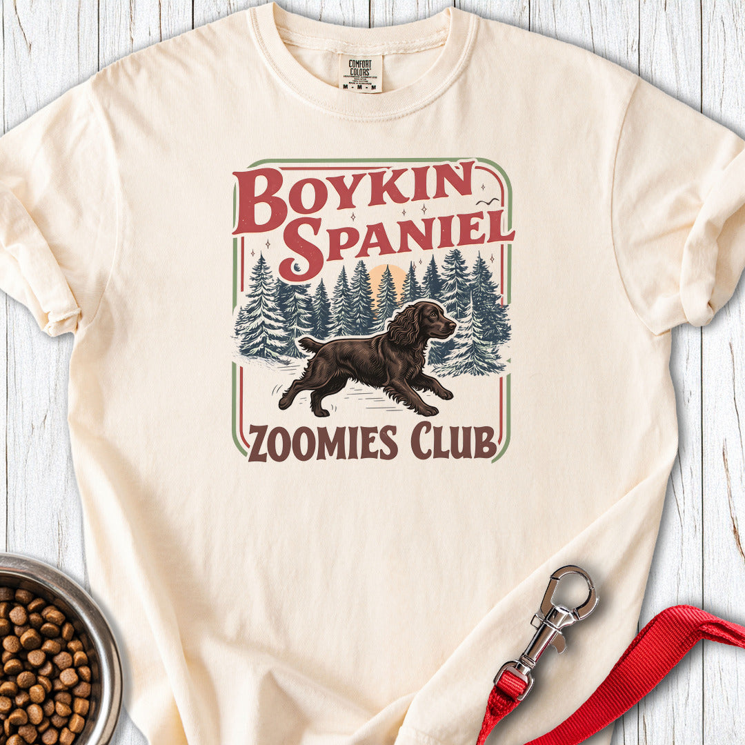 Boykin Spaniel Zoomies Club Premium Tee — Ivory