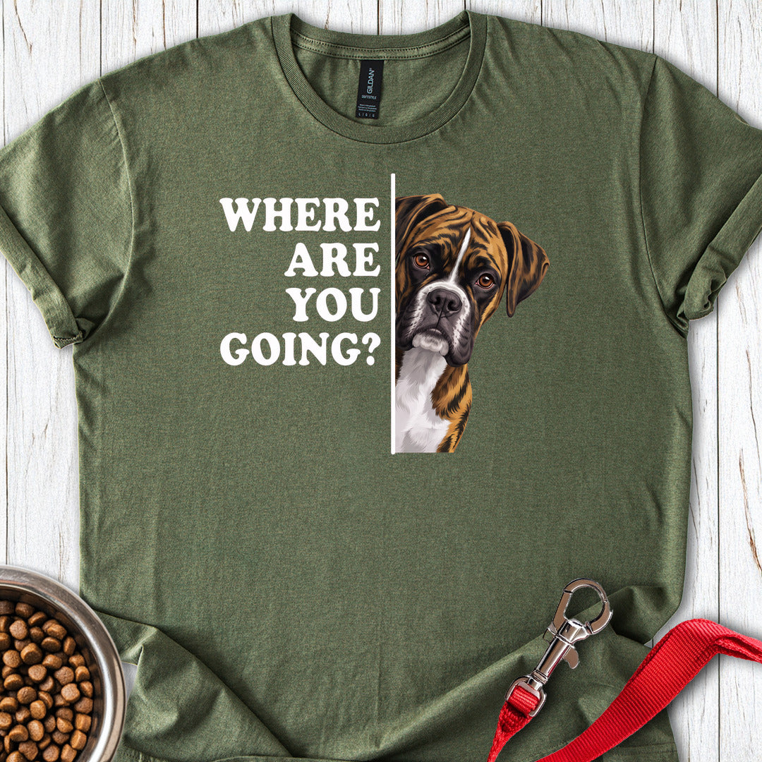 Brindle Boxer Alert — Military Green