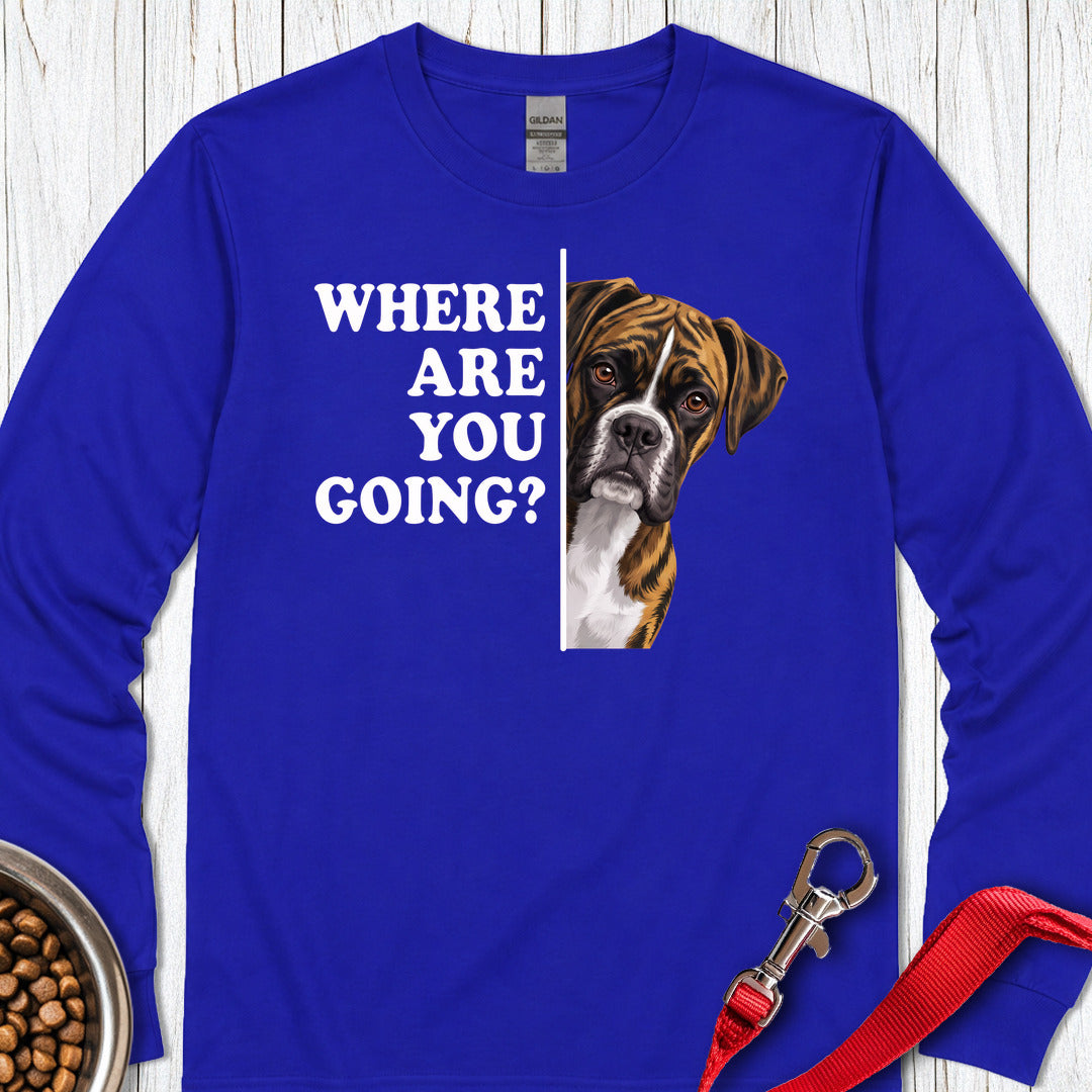 Brindle Boxer Alert Long Sleeve Royal