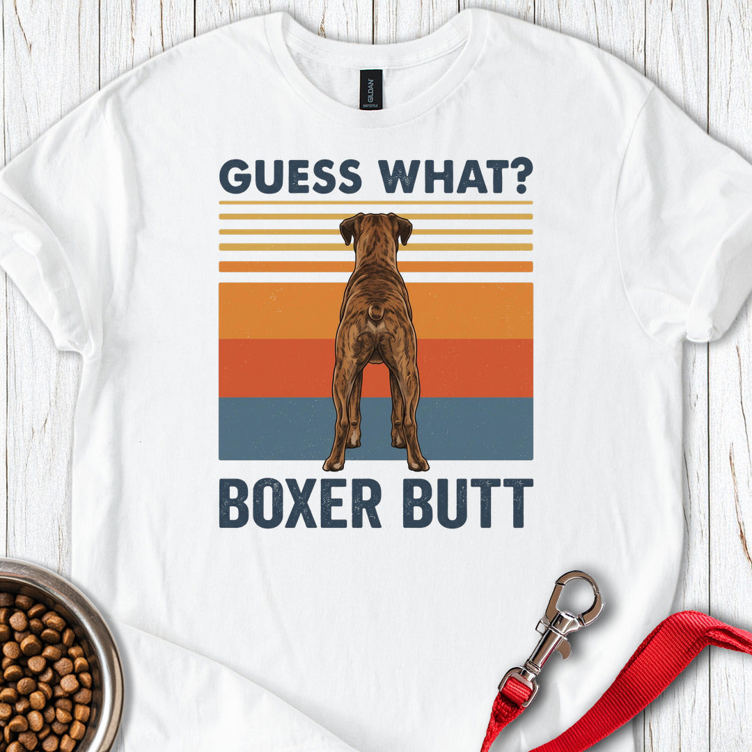 Brindle Boxer Butt — White
