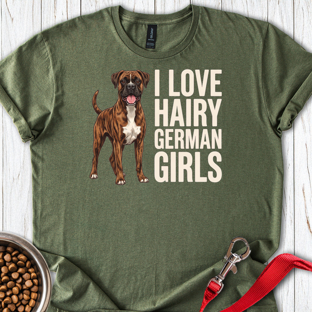 Brindle Boxer Hairy German Girls — Military Green