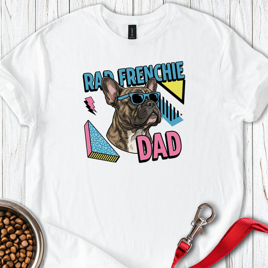 Brindle Frenchie Dad 90's White