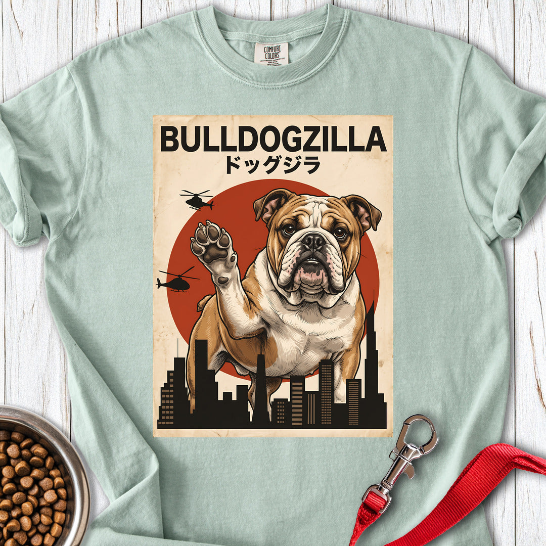 English Bulldog Bulldogzilla Premium Tee Bay