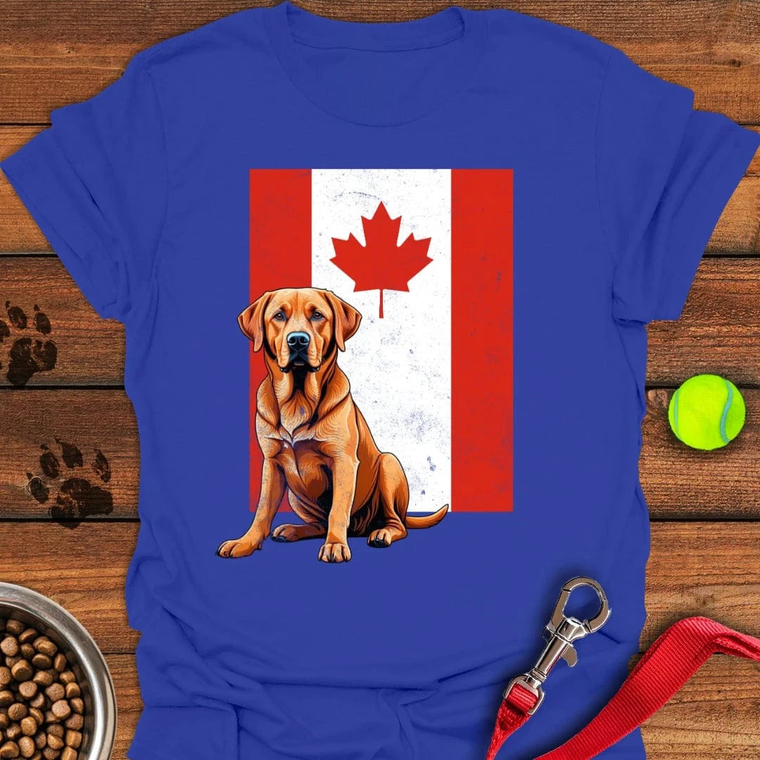 Fox Red Labrador Canada Flag T-Shirt Royal
