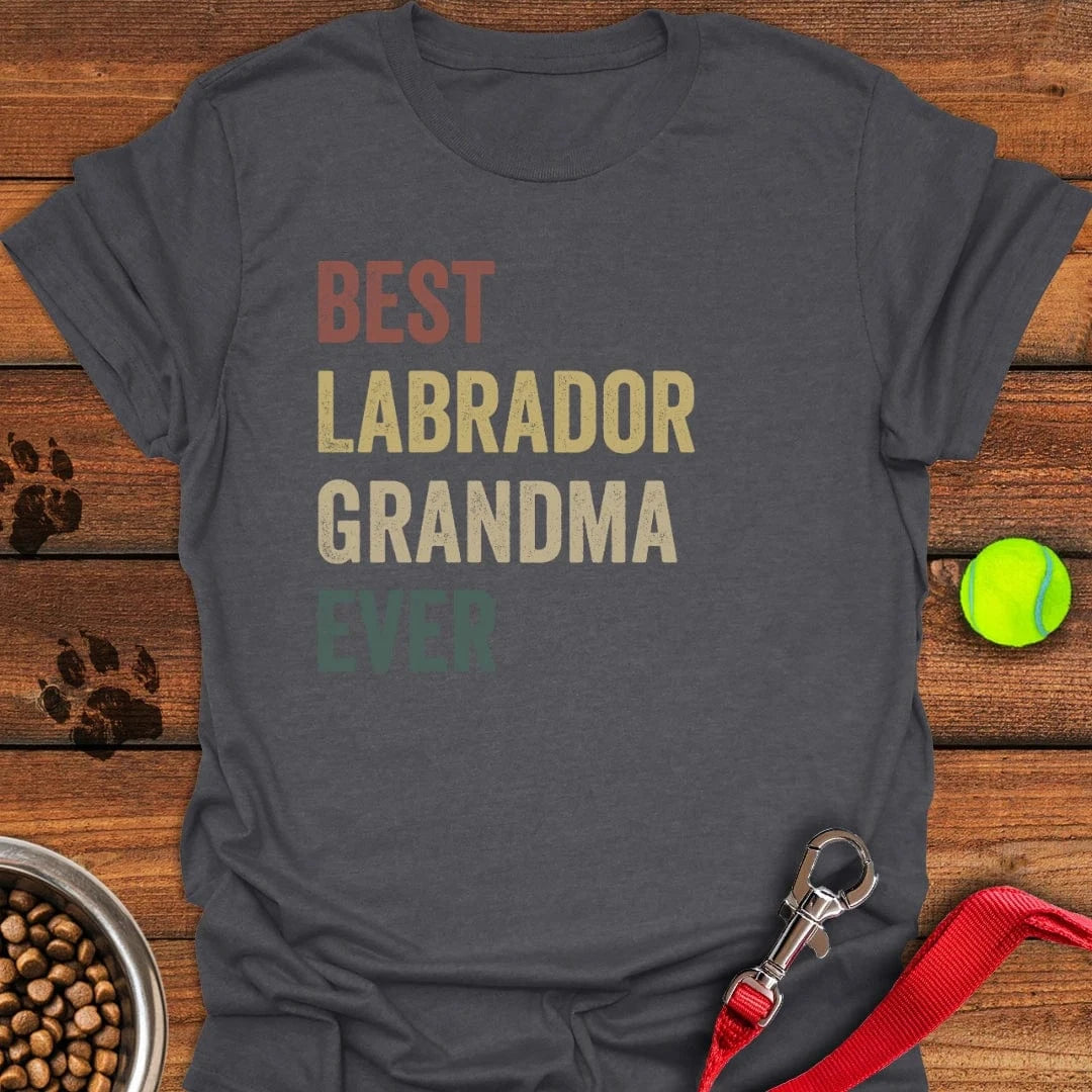 Best Labrador Grandma T-Shirt Dark Heather