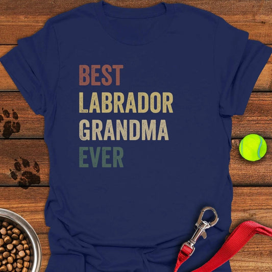 Best Labrador Grandma T-Shirt Navy