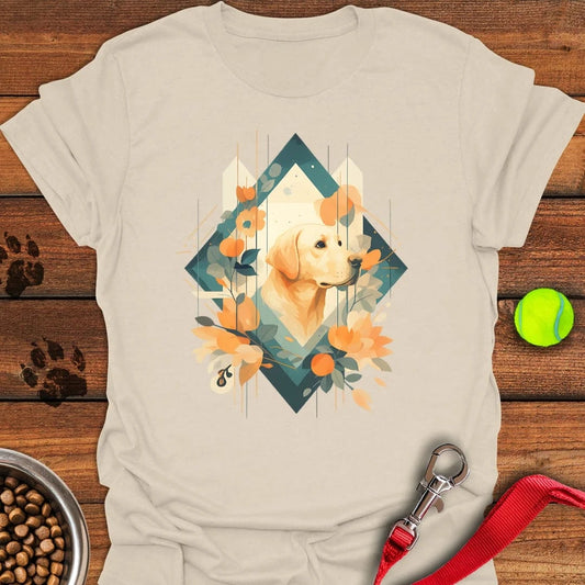 Yellow Labrador Abstract Art T-Shirt Natural