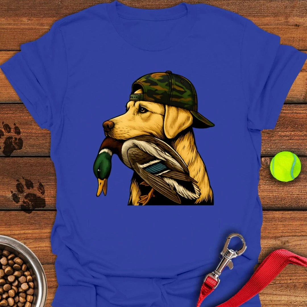 Yellow Labrador Hunting T-Shirt Royal