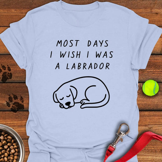 I Wish I Was a Labrador T-Shirt Light Blue