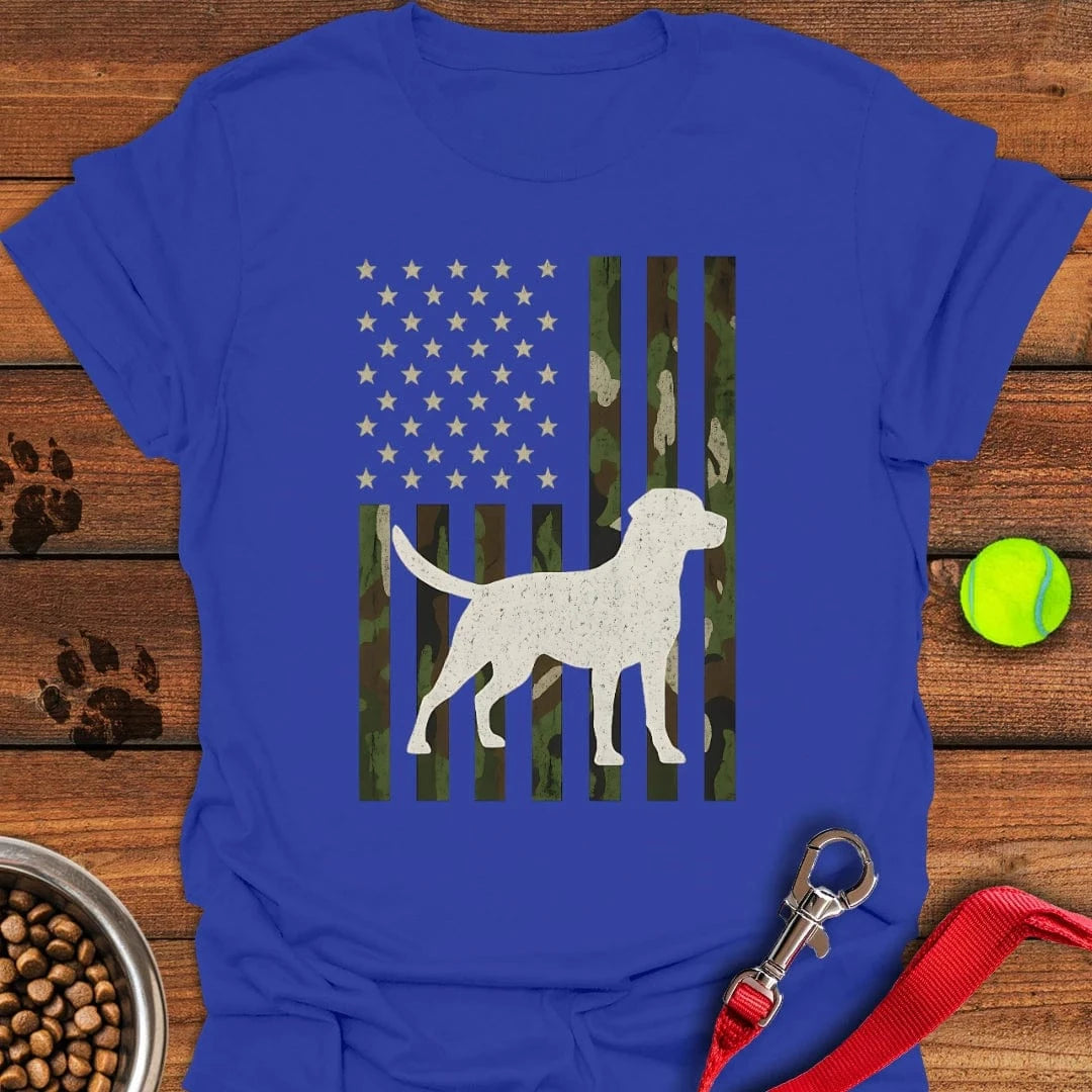 USA Labrador Hunting Camo T-Shirt Royal