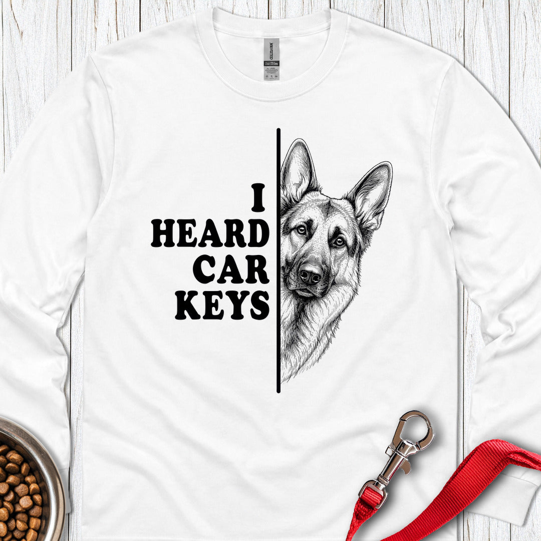 Car keys German Shepherd Long Sleeve — White