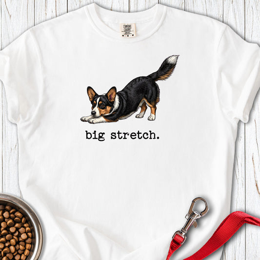 Cardigan Welsh Corgi Big Stretch Premium Tee White