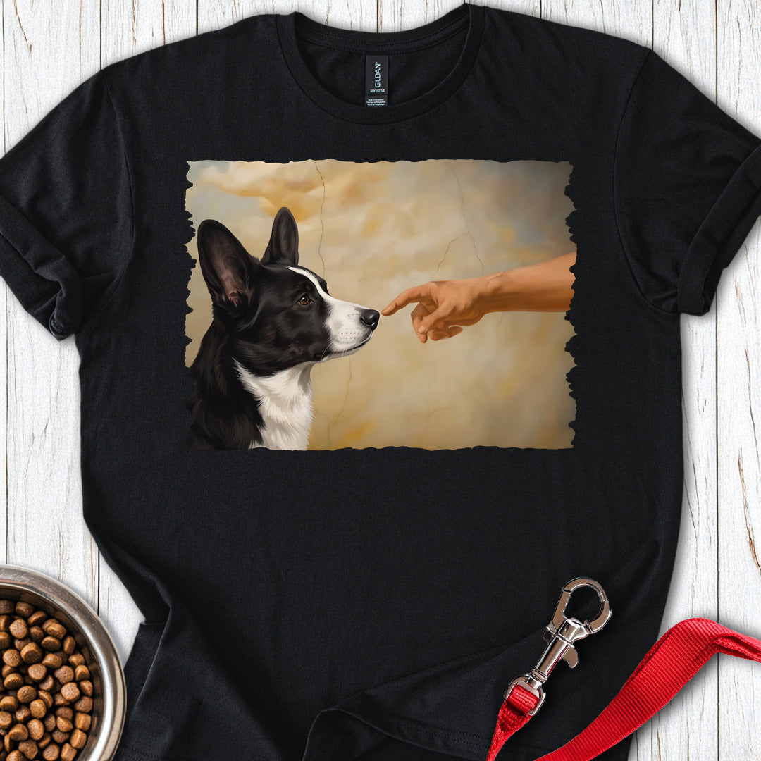 Cardigan Welsh Corgi Black And White Creation — Black