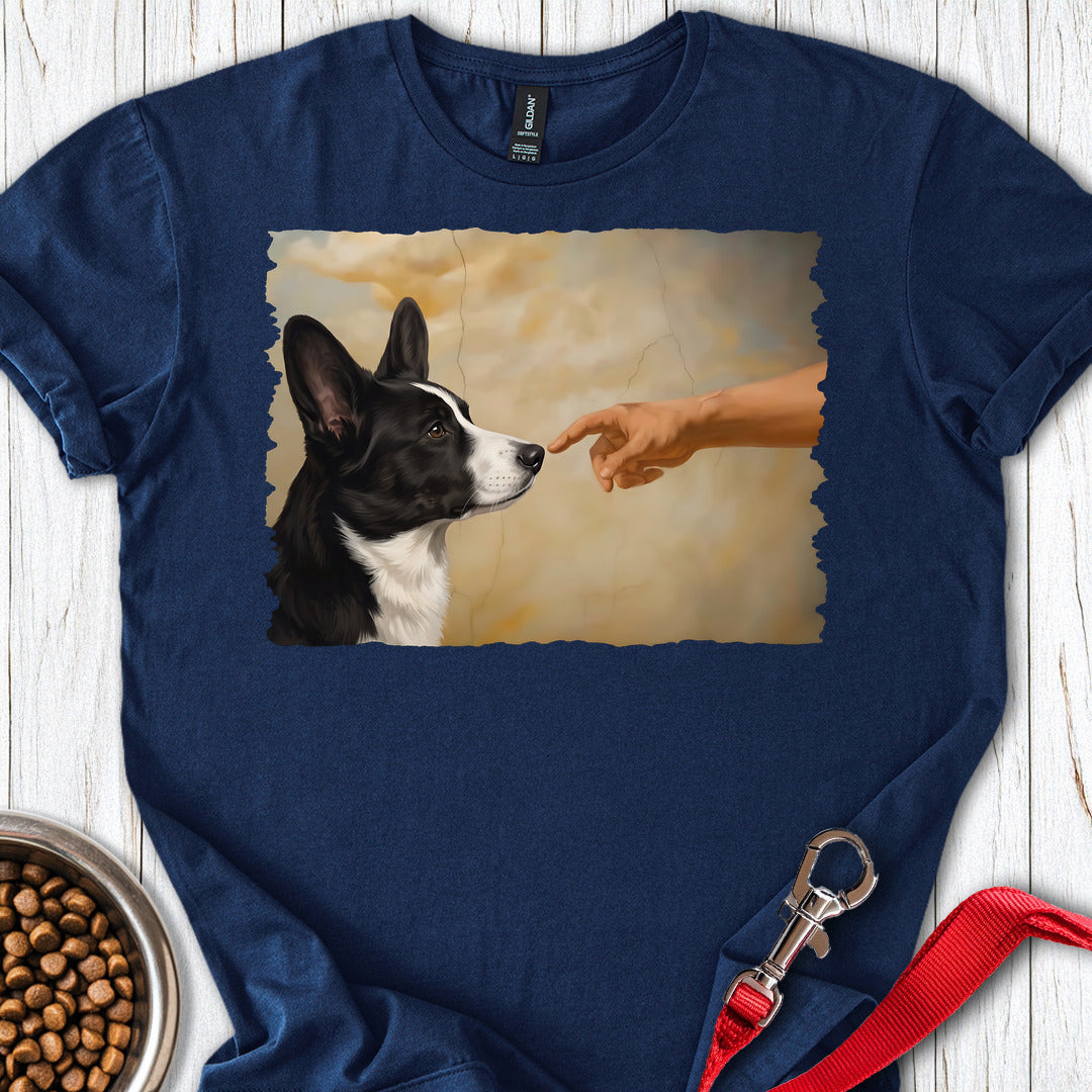 Cardigan Welsh Corgi Black And White Creation — Navy