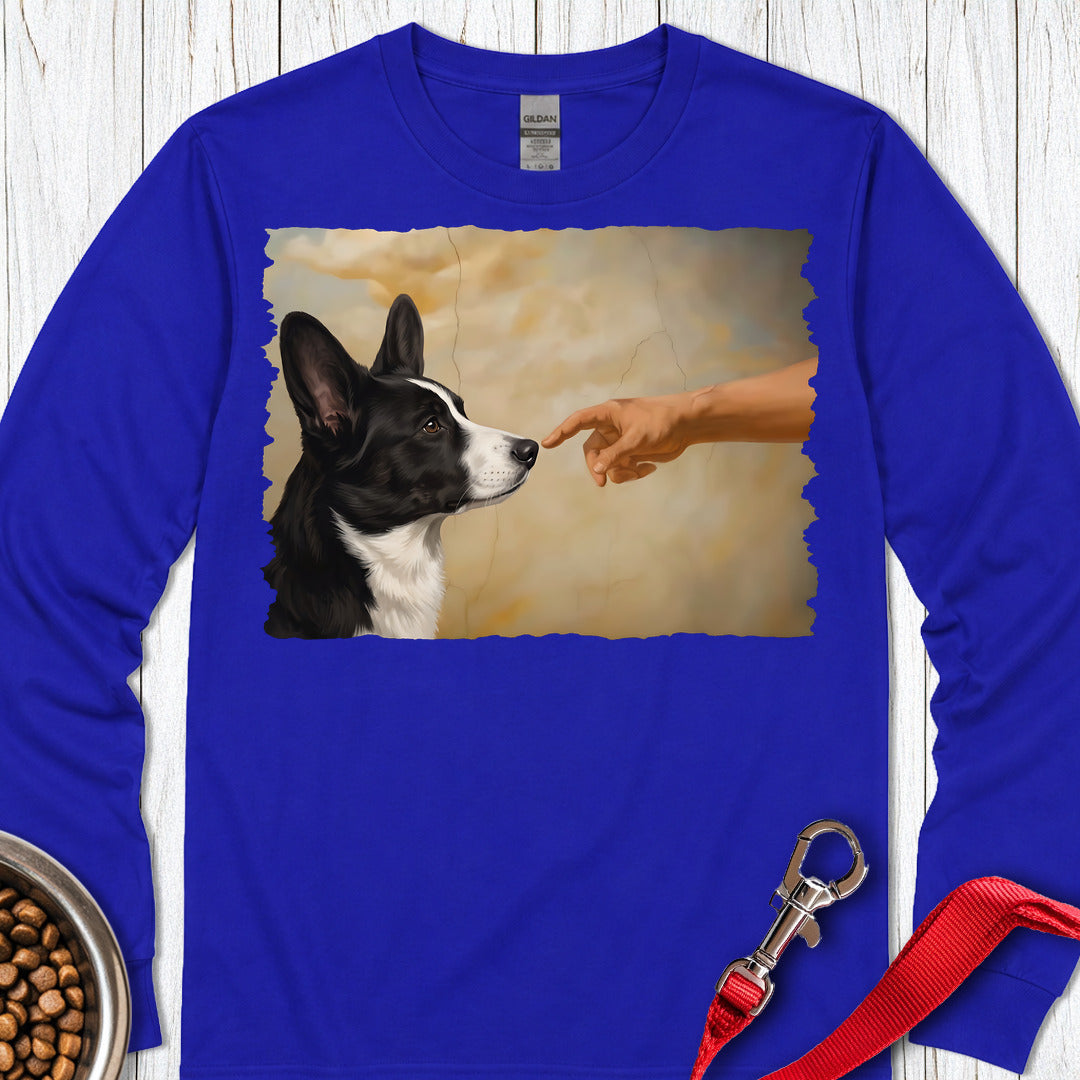 Cardigan Welsh Corgi Black And White Creation Long Sleeve — Royal