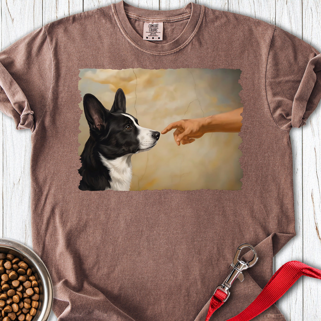 Cardigan Welsh Corgi Black And White Creation Premium Tee — Espresso
