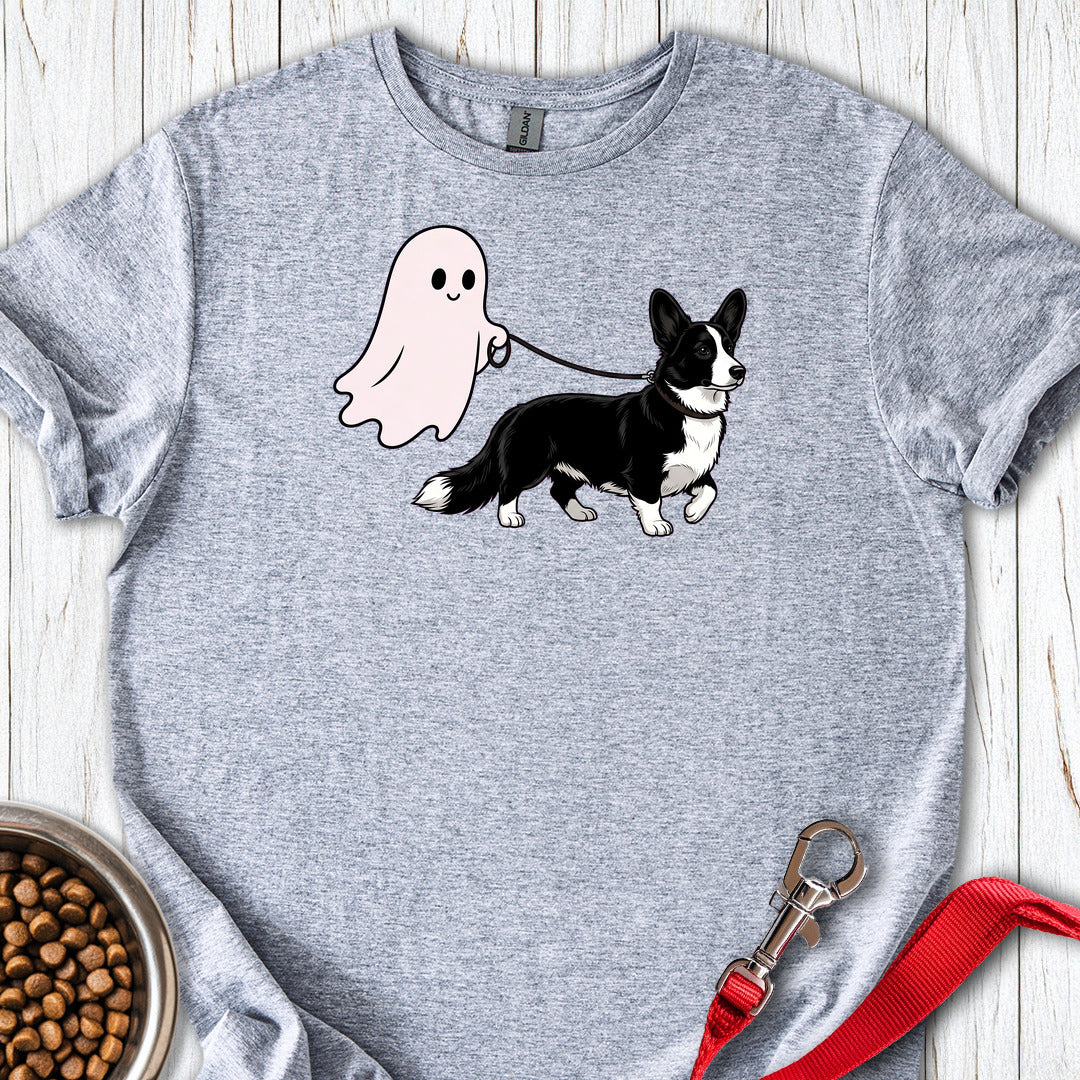 Cardigan Welsh Corgi Black And White Ghost Walk — Sport Grey