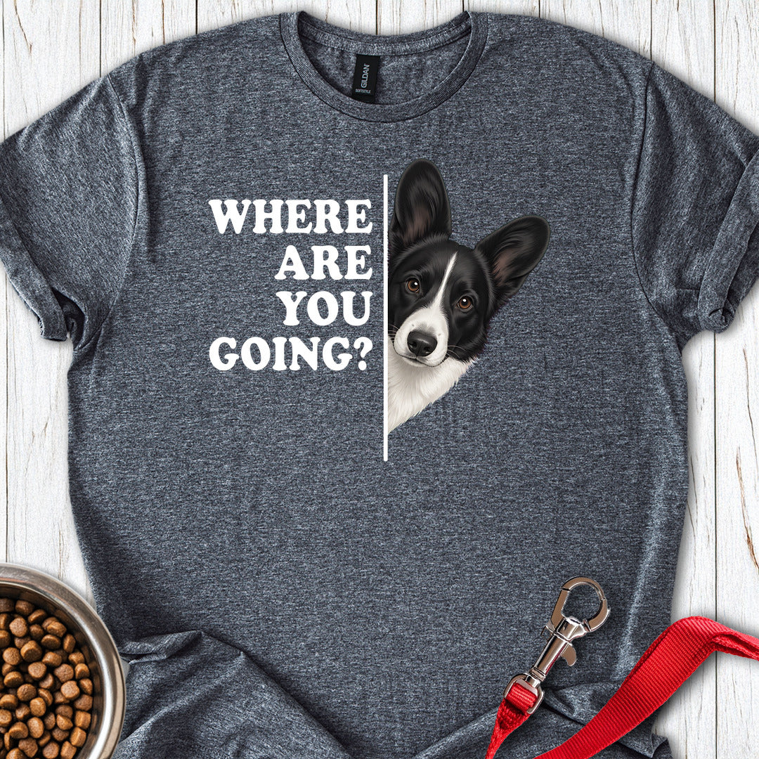 Cardigan Welsh Corgi Black And White Where Are You Going — Dark Heather