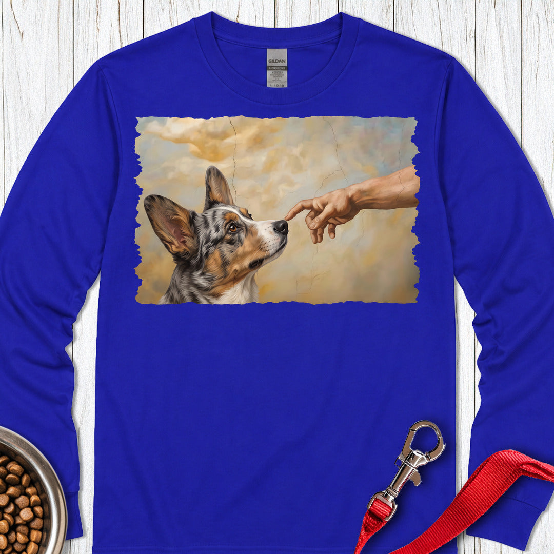 Cardigan Welsh Corgi Blue Merle Creation Long Sleeve Royal