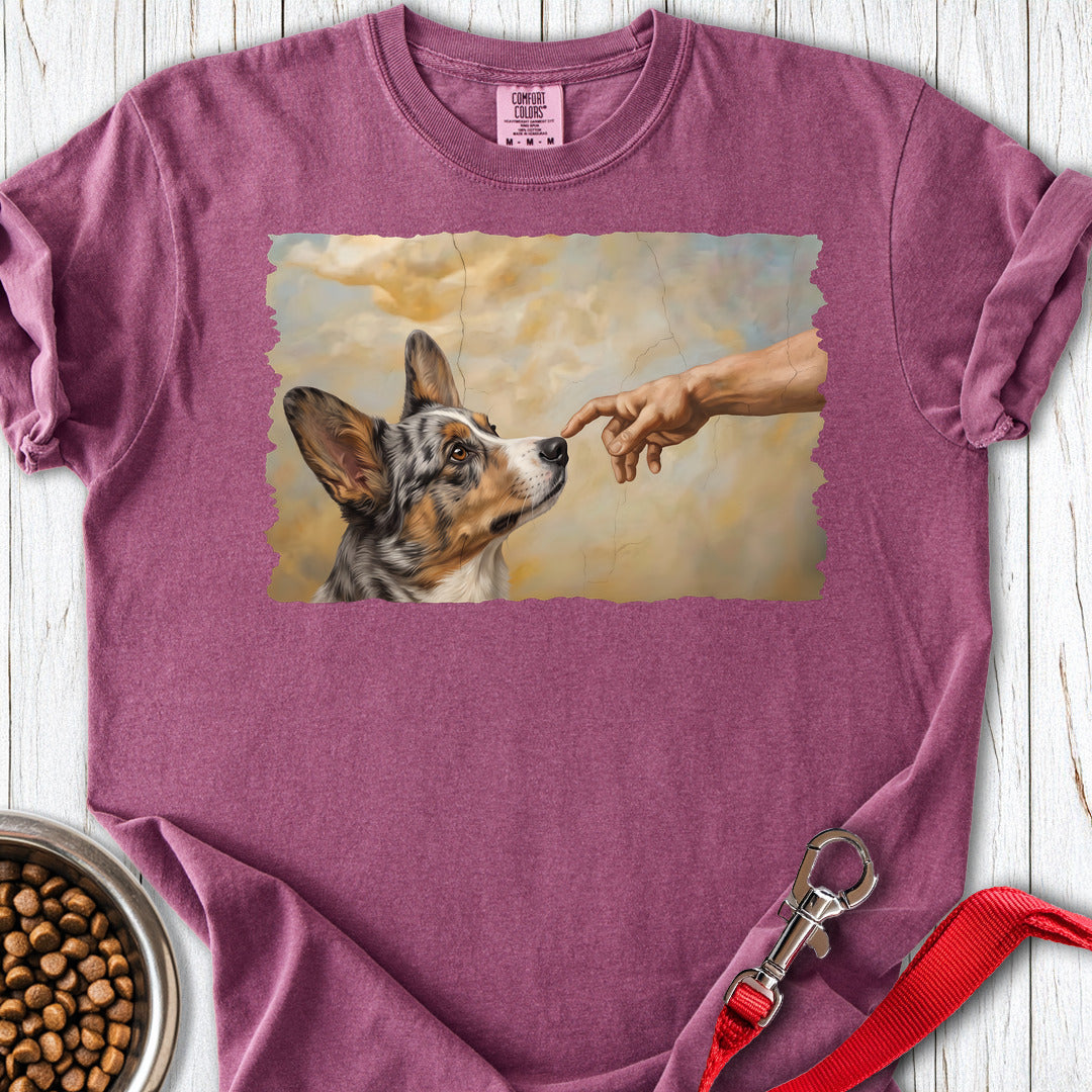 Cardigan Welsh Corgi Blue Merle Creation Premium Tee — Berry