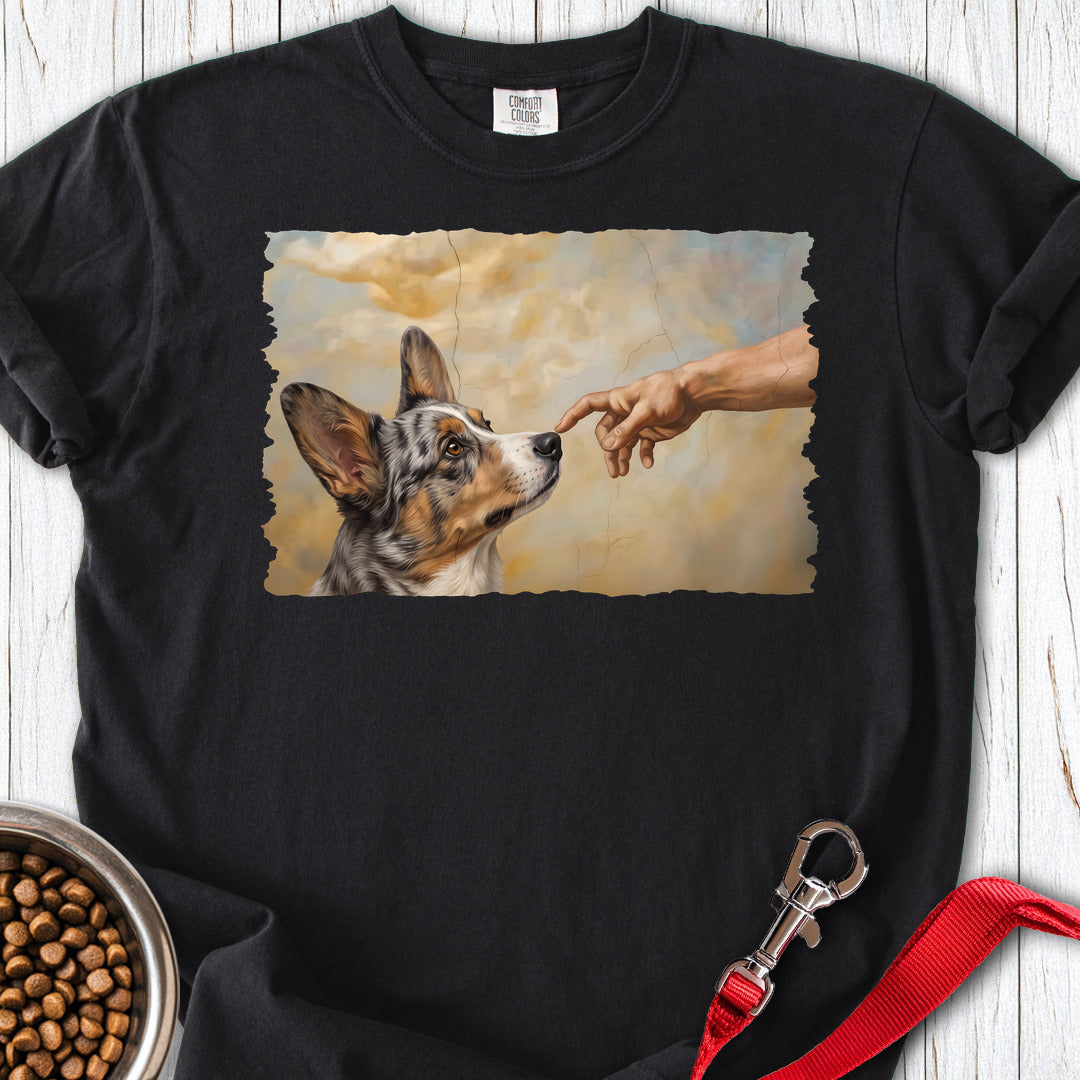 Cardigan Welsh Corgi Blue Merle Creation Premium Tee — Black
