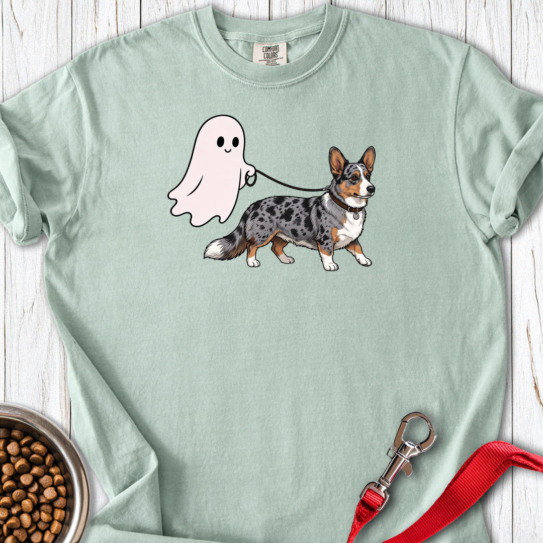Cardigan Welsh Corgi Blue Merle Halloween Premium Tee — Bay