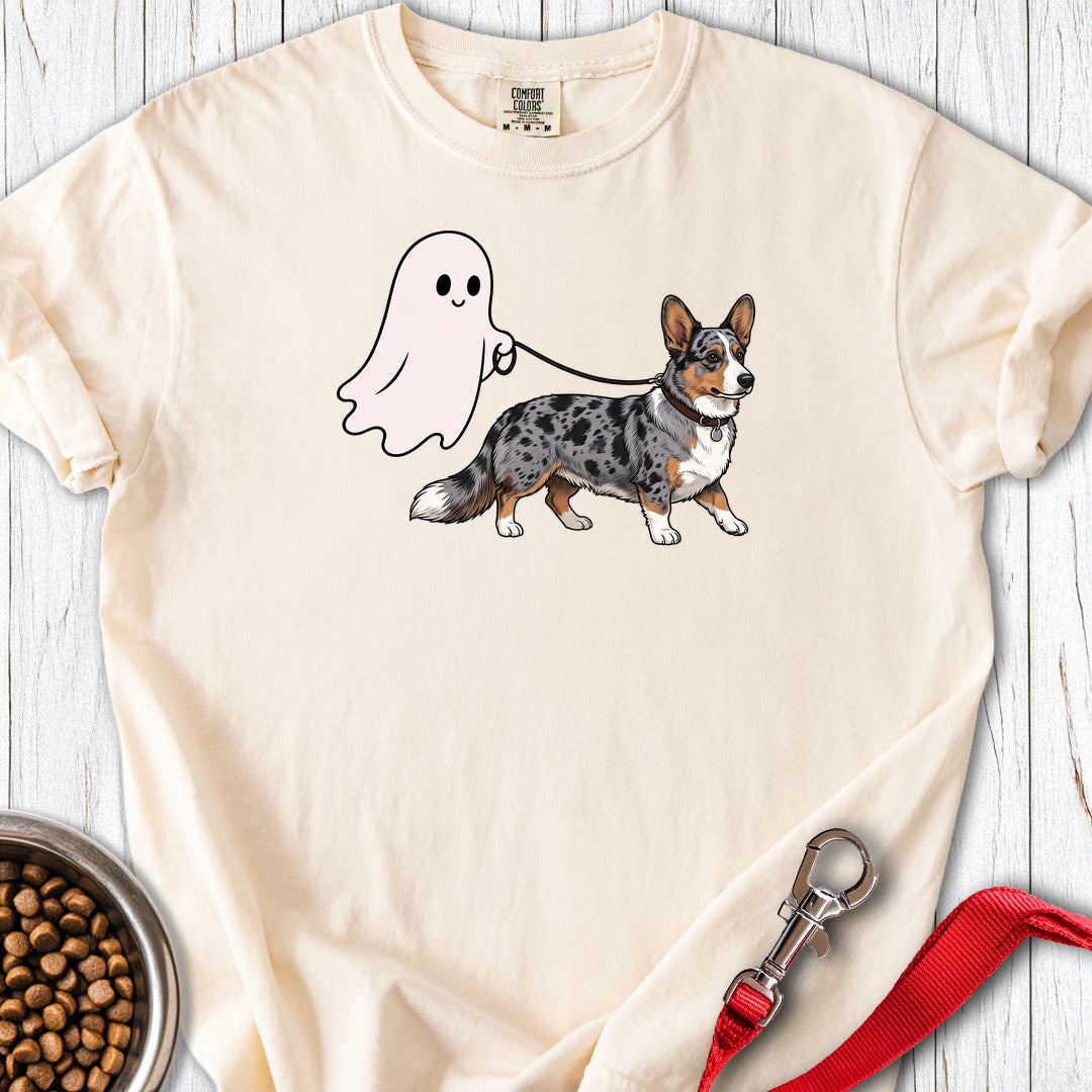 Cardigan Welsh Corgi Blue Merle Halloween Premium Tee — Ivory