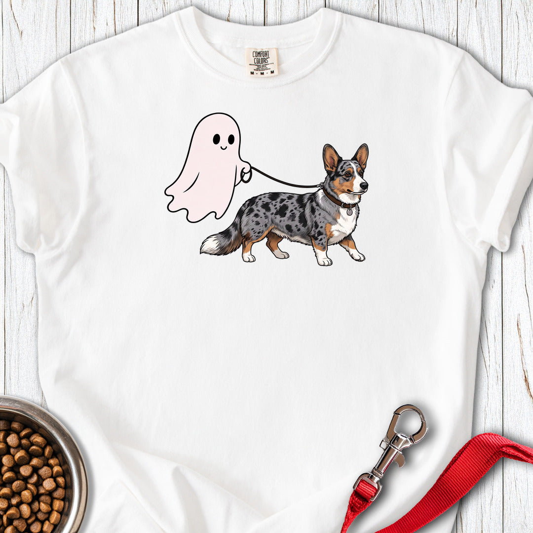 Cardigan Welsh Corgi Blue Merle Halloween Premium Tee — White