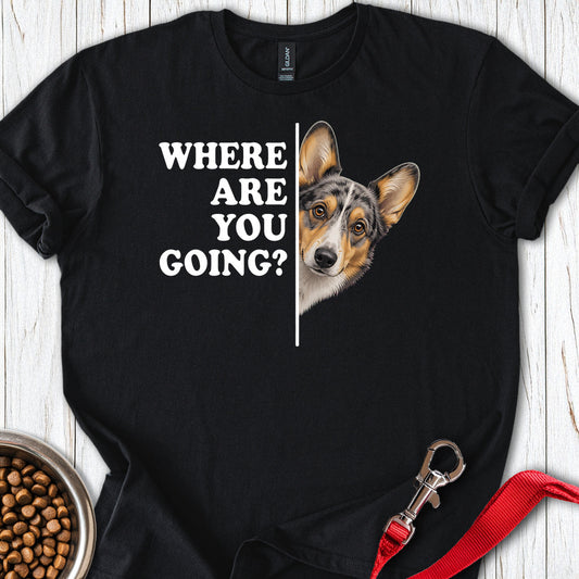 Cardigan Welsh Corgi Blue Merle Where Are You Going — Black