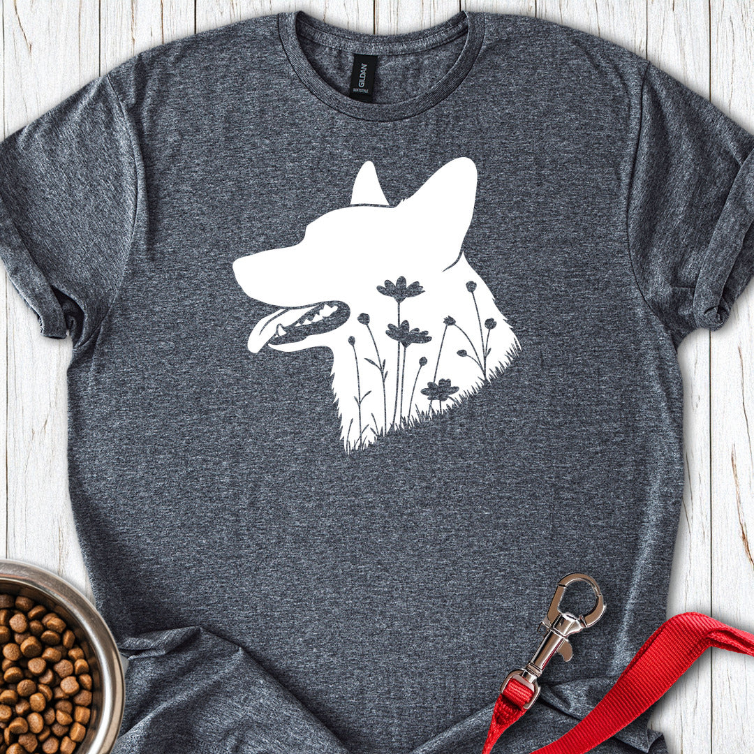 Cardigan Welsh Corgi Flowers — Dark Heather